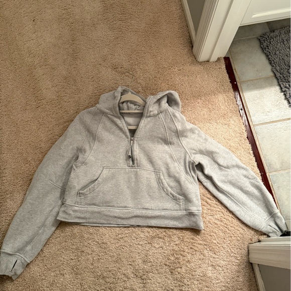 Scuba Oversized Half-Zip Hoodie - size M/L - Heathered Core Ultra Light Grey - Picture 4 of 4